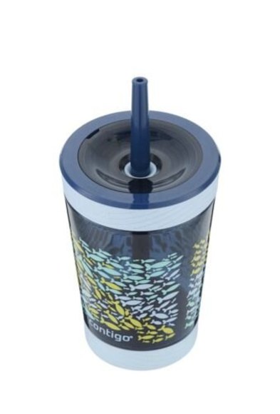Contigo Kids 14oz Spill-Proof Fish Tumbler Summer Straw Cup Girl Boy Toddler NEW - Picture 6 of 12